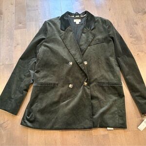 Maeve Dark Green Corduroy Blazer